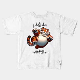 Thai Tattoo Parody "Sak Yant Tiger" Kids T-Shirt